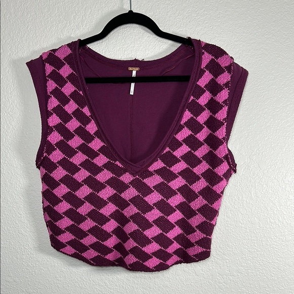 Free People Tops - Free People Lola Sleeveless V-Neck Sweater Vest L